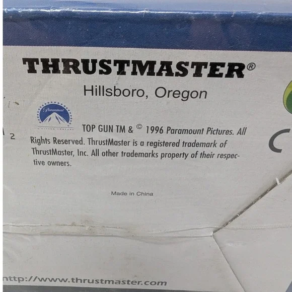 Thrustmaster Top Gun Official vintage 1996 Flight Stick Joystick for PC Unopened